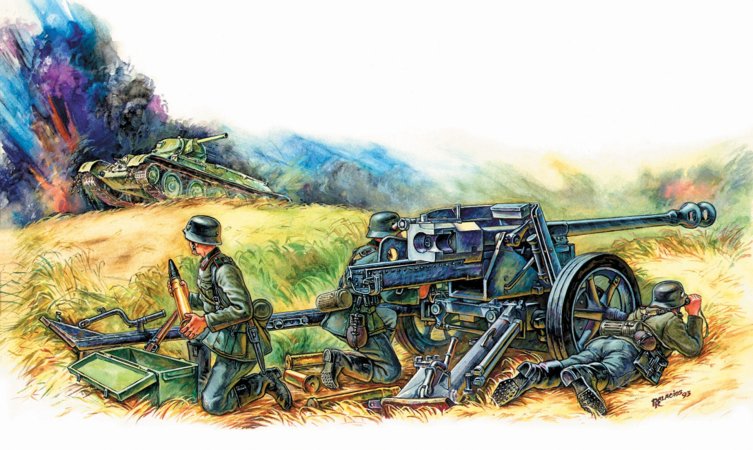 Zvezda Wargames (WWII) military - Pak-40