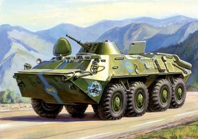 Zvezda Model Kit military - BTR-70 Soviet APC  (re-release)