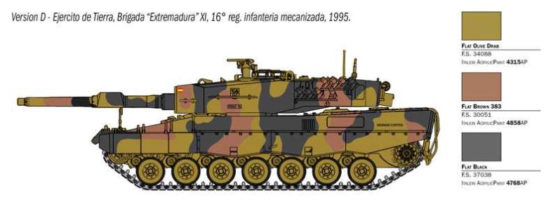 Italeri Model Kit tank - Leopard 2A4
