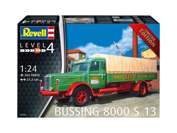 Revell Plastikový model kamionu Büssing 8000 S 13