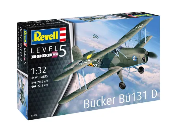 Revell Plastikový model letadla Bücker Bü131 Jungmann