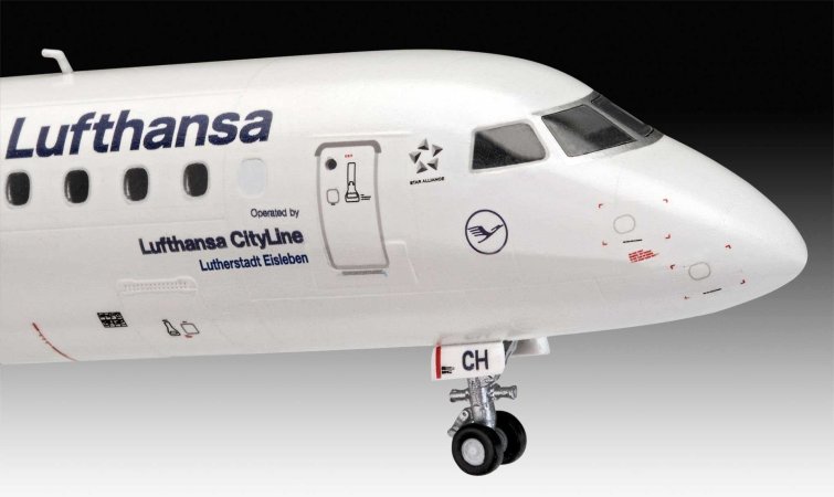 Revell Plastikový model letadla Embraer 190 Lufthansa New Livery