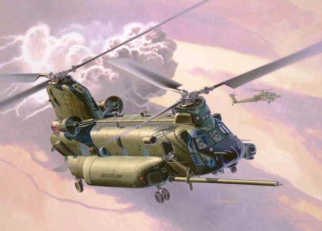 Revell ModelSet - Plastikový model vrtulníku MH-47 Chinook