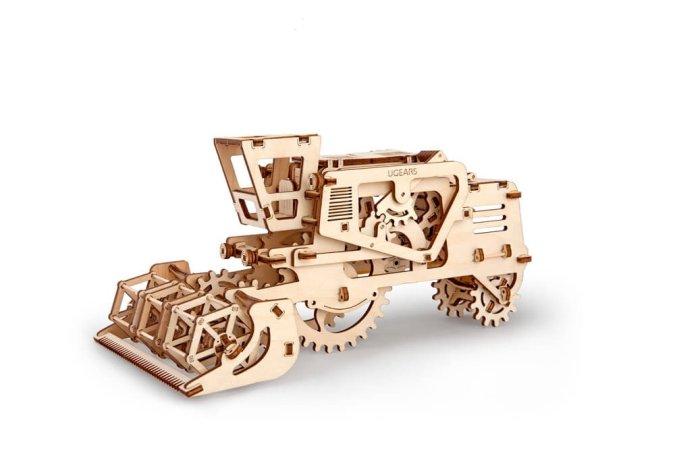 UGEARS 3D dřevěné mechanické puzzle - Kombajn