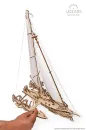 UGEARS 3D dřevěné mechanické puzzle - Plachetnice Merihobus (Trimarán)