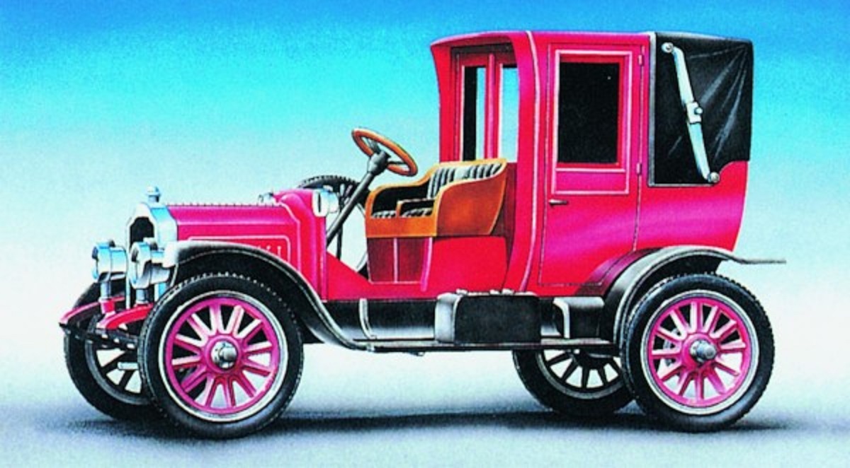 Směr Plastikový model auta Packard Landaulet 1912